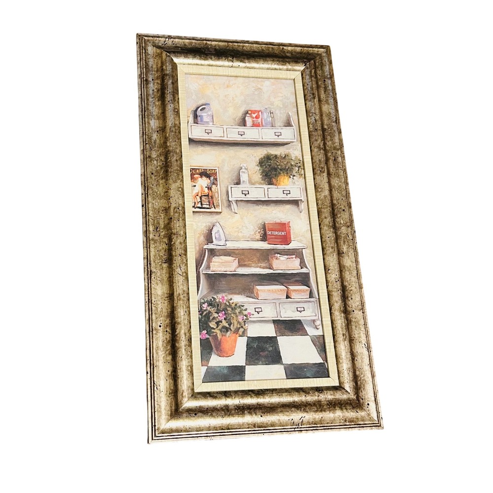 Vintage Laundry Room Art Picture 13x25 detergent iron cottagecore cozy
Country - Picture 1 of 7
